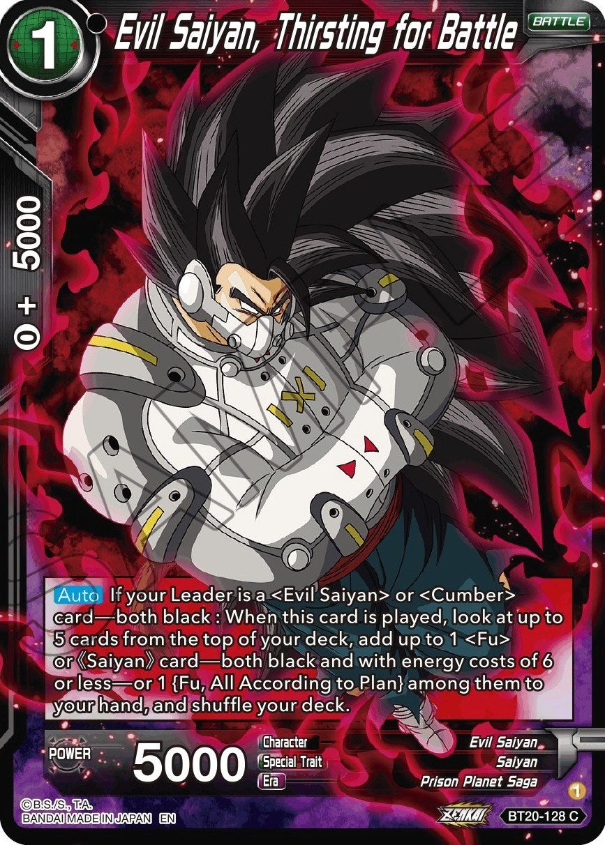 Image for Evil Saiyan, Thirsting for Battle (Power Absorbed) (BT20-128) - Dragon Ball Super: Masters