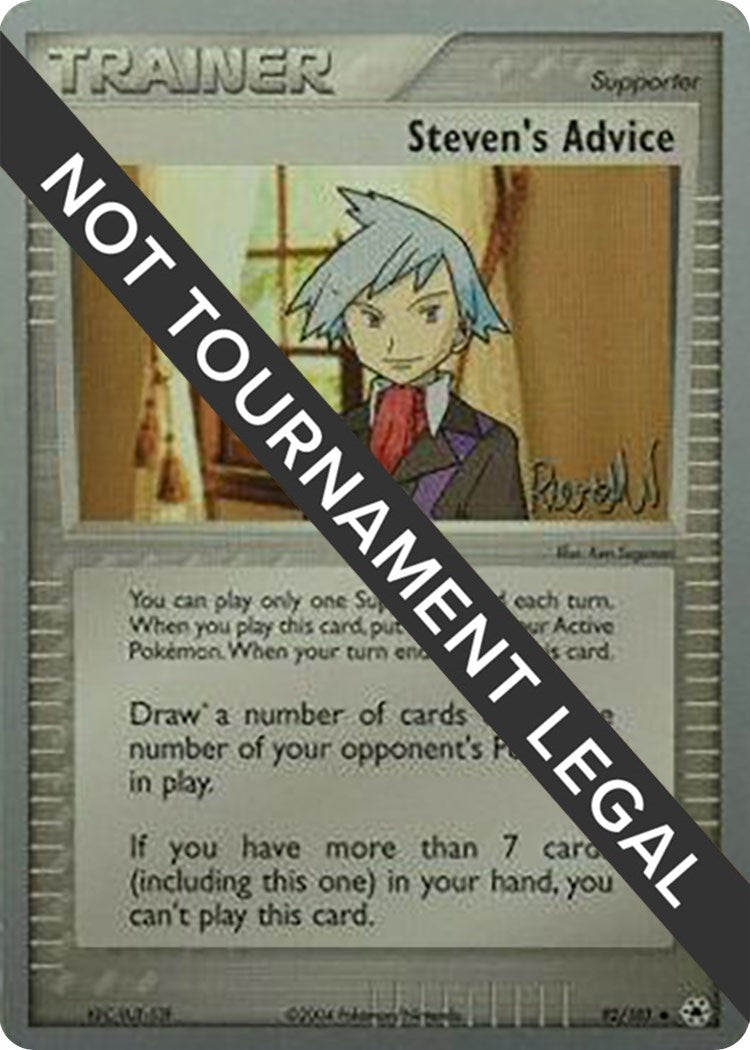Image for Steven's Advice - 2004 (Reed Weichler) (World Championship Decks) (92/101) - Pokemon