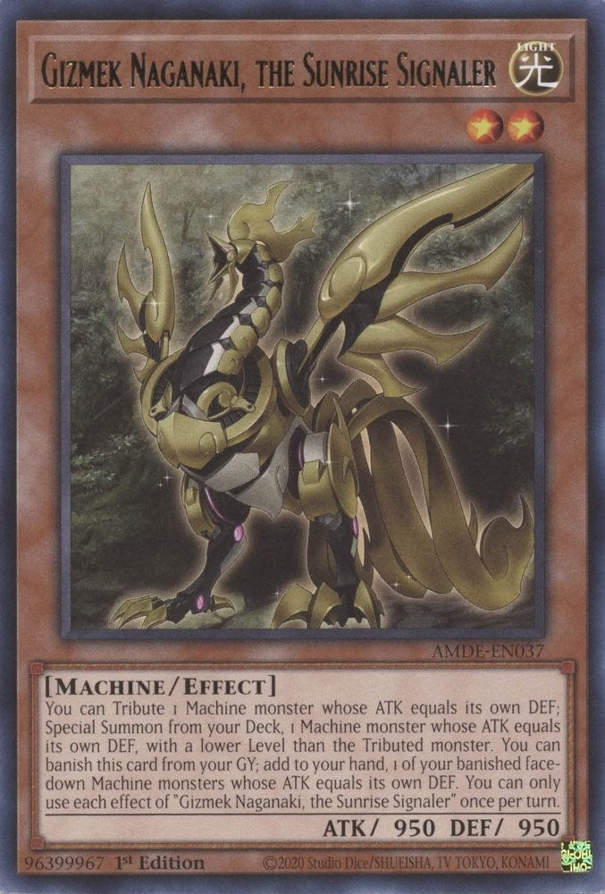 Image for Gizmek Naganaki, the Sunrise Signaler (Amazing Defenders) (AMDE-EN037) - YuGiOh