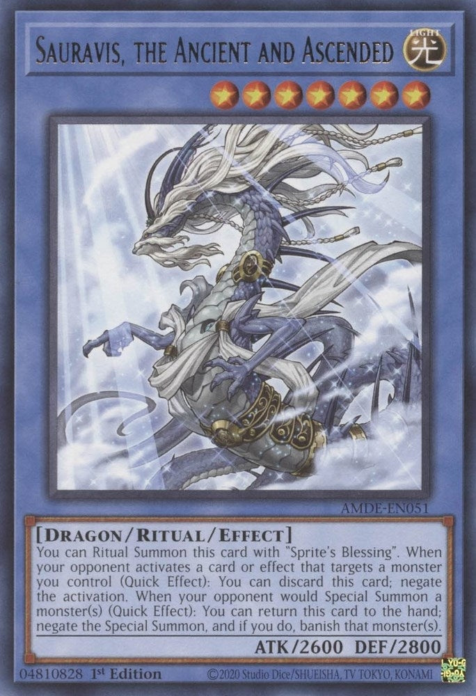 Image for Sauravis, the Ancient and Ascended (Amazing Defenders) (AMDE-EN051) - YuGiOh