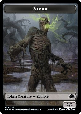 Image for Zombie // Elemental Double-sided Token (Dominaria Remastered) - Magic: The Gathering