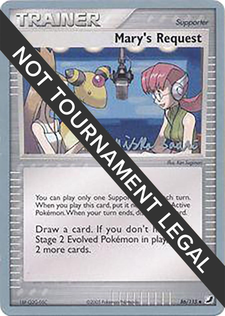 Image for Mary's Request - 2006 (Miska Saari) (World Championship Decks) (86/115) - Pokemon