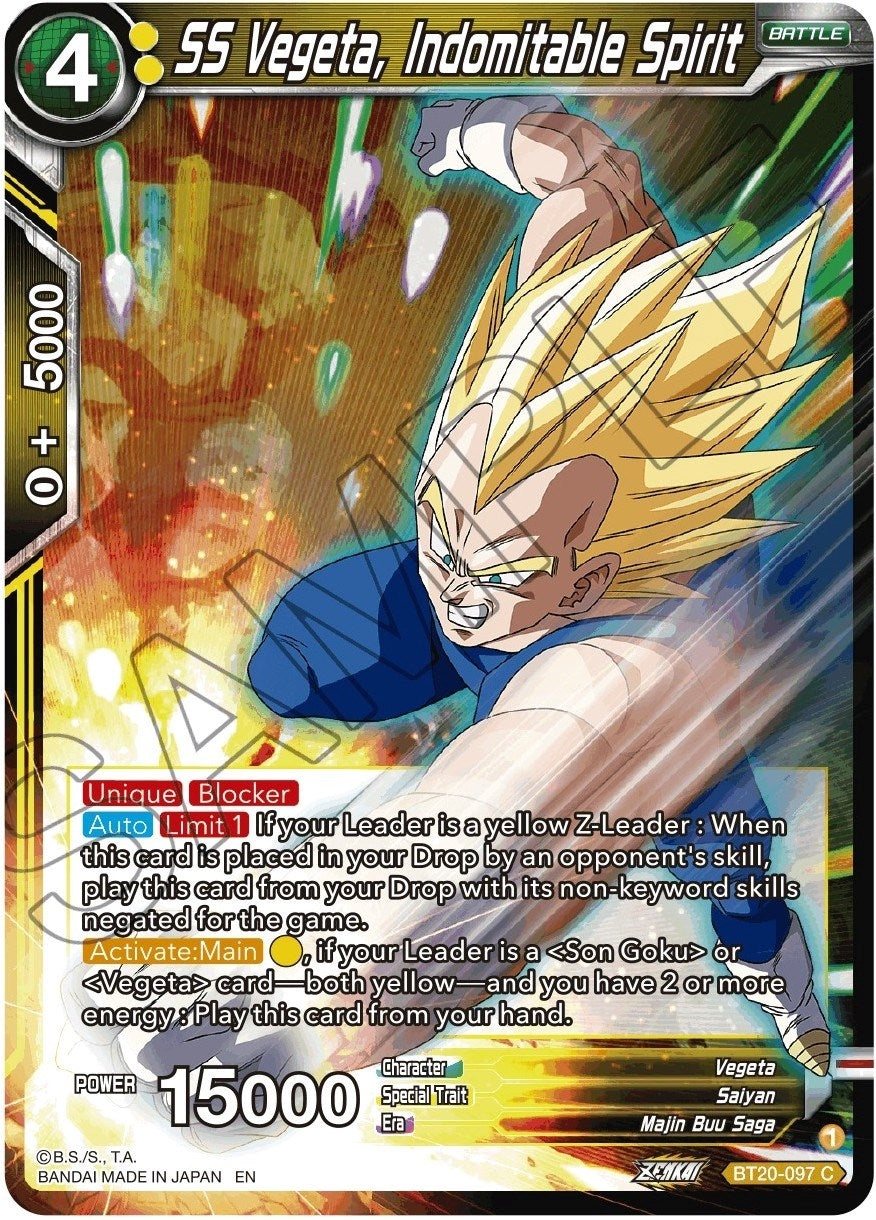 Image for SS Vegeta, Indomitable Spirit (Power Absorbed) (BT20-097) - Dragon Ball Super: Masters