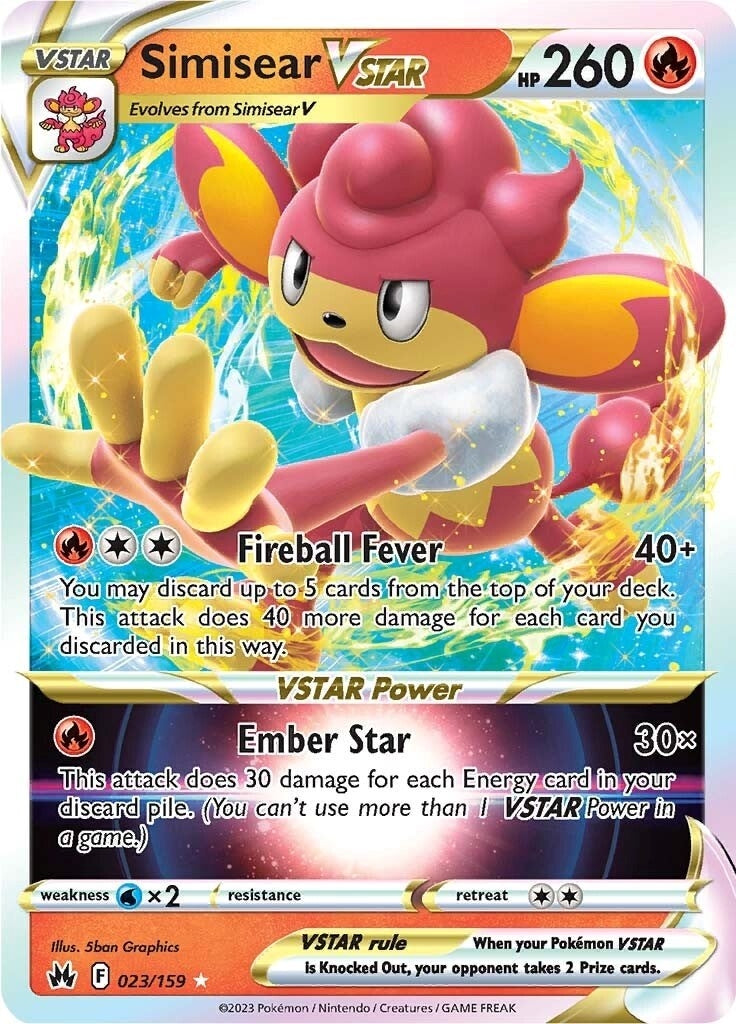 Image for Simisear VSTAR (Crown Zenith) (023/159) - Pokemon