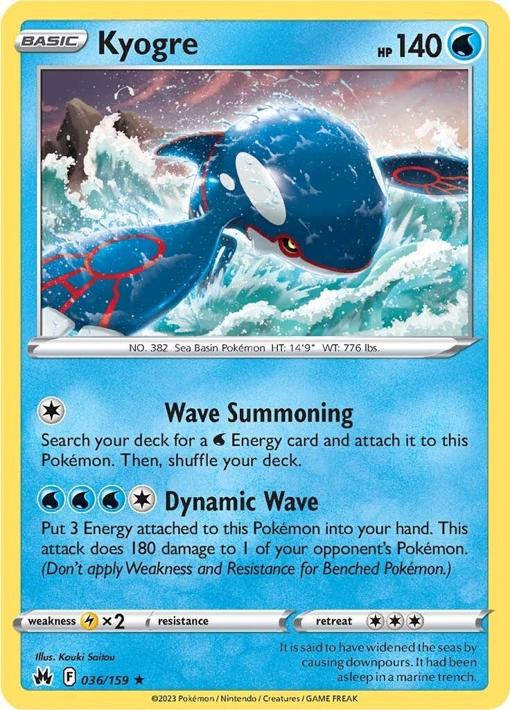 Image for Kyogre (Crown Zenith) (036/159) - Pokemon