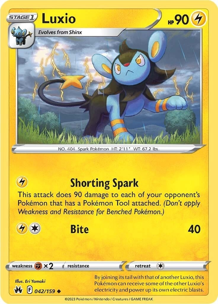 Image for Luxio (42) (Crown Zenith) (042/159) - Pokemon