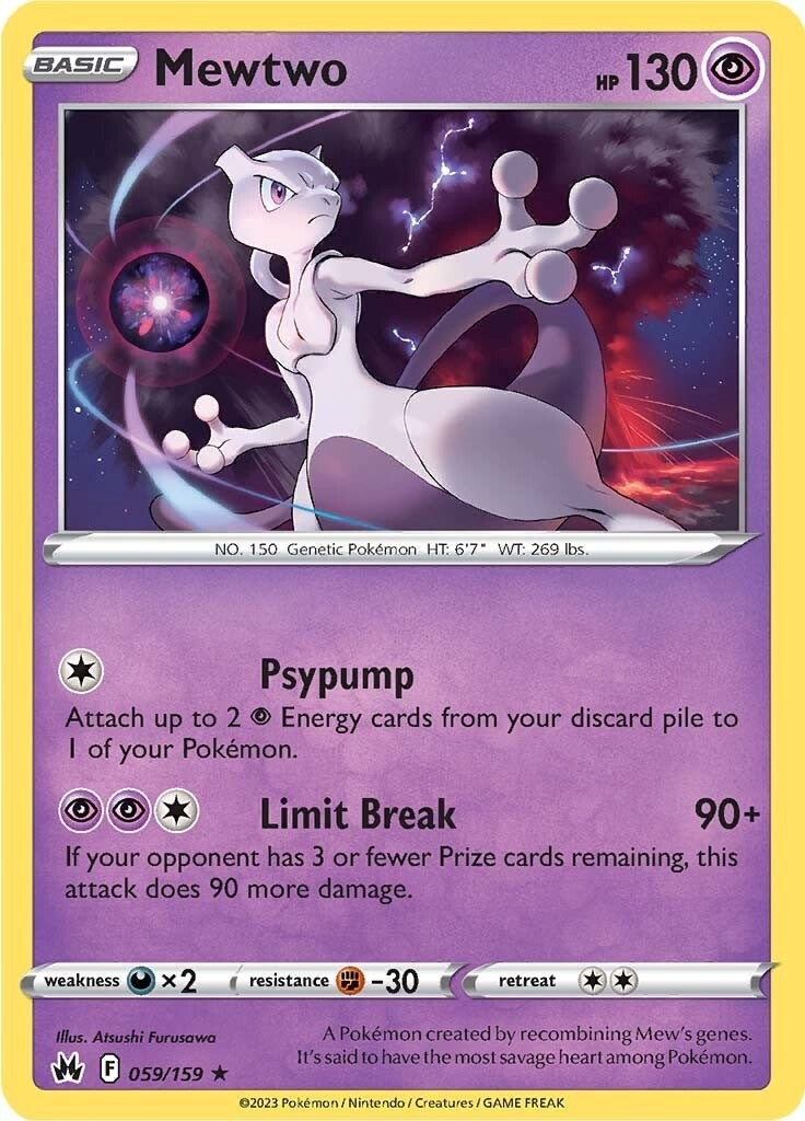 Image for Mewtwo (Crown Zenith) (059/159) - Pokemon