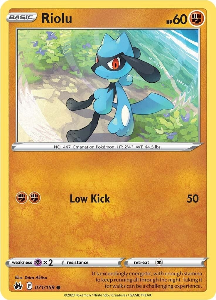 Image for Riolu (Crown Zenith) (071/159) - Pokemon