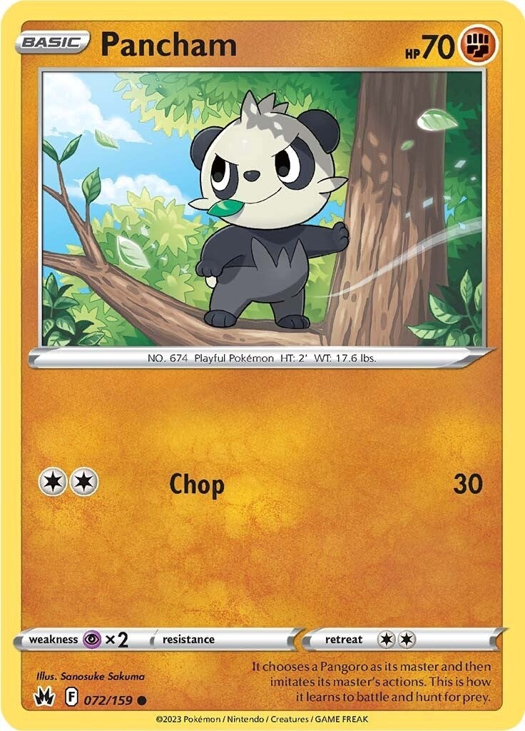Image for Pancham (Crown Zenith) (072/159) - Pokemon