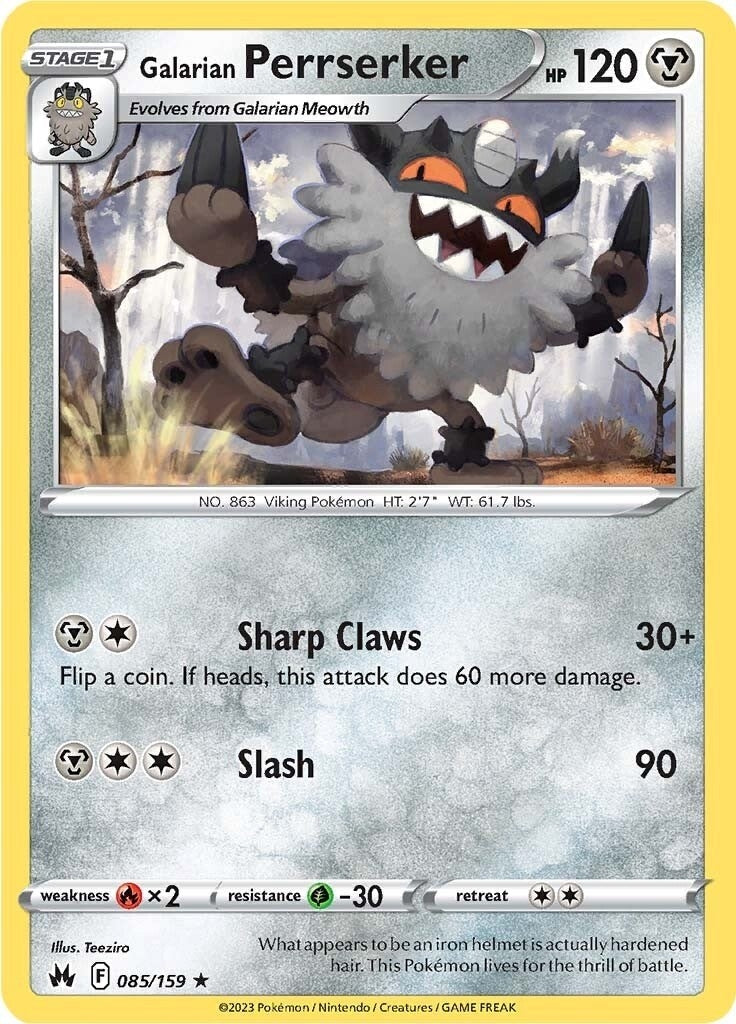 Image for Galarian Perrserker (Crown Zenith) (085/159) - Pokemon