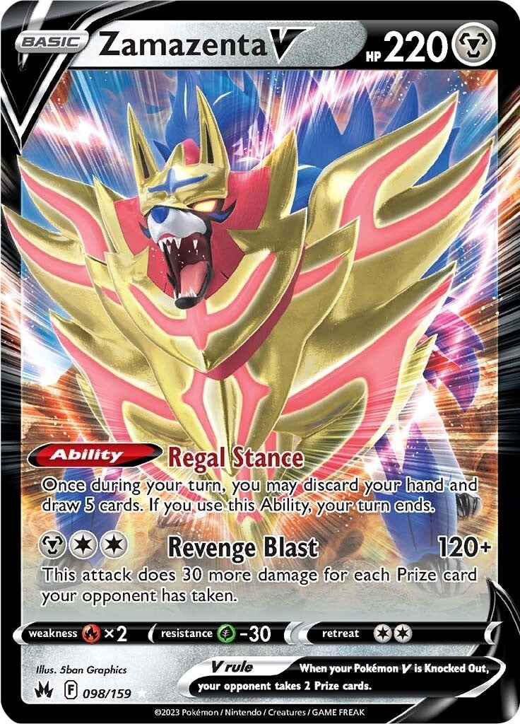Image for Zamazenta V (Crown Zenith) (098/159) - Pokemon