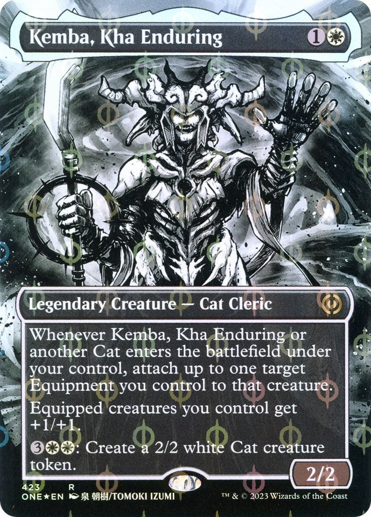 Image for Kemba, Kha Enduring (Borderless) (Step-and-Compleat Foil) (Phyrexia: All Will Be One) (423) - Magic: The Gathering