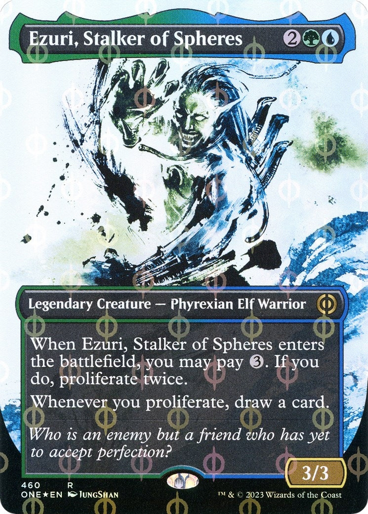 Image for Ezuri, Stalker of Spheres (Showcase) (Step-and-Compleat Foil) (Phyrexia: All Will Be One) (460) - Magic: The Gathering