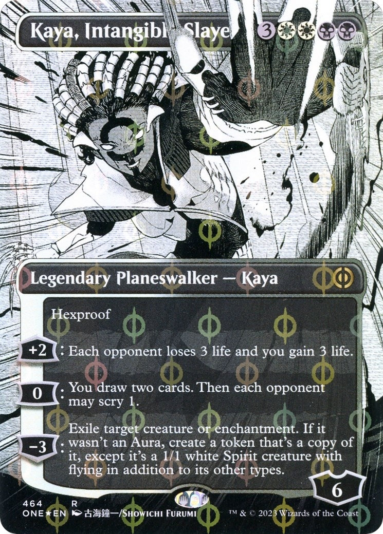 Image for Kaya, Intangible Slayer (Borderless) (Step-and-Compleat Foil) (Phyrexia: All Will Be One) (464) - Magic: The Gathering