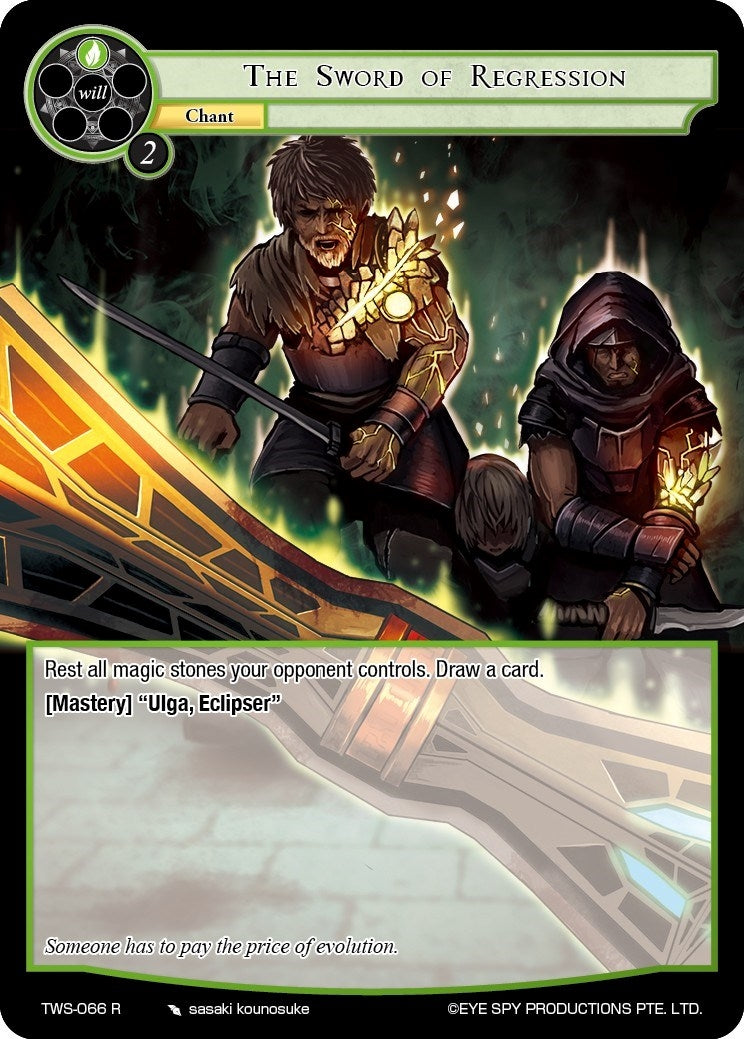 Image for The Sword of Regression (The War of the Suns) (TWS-066 R) - Force of Will