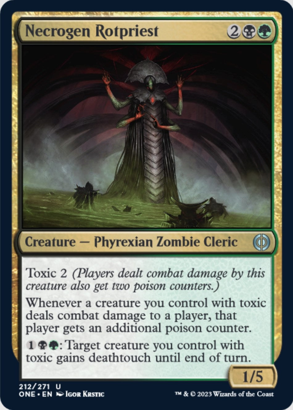 Image for Necrogen Rotpriest (Phyrexia: All Will Be One) (212) - Magic: The Gathering