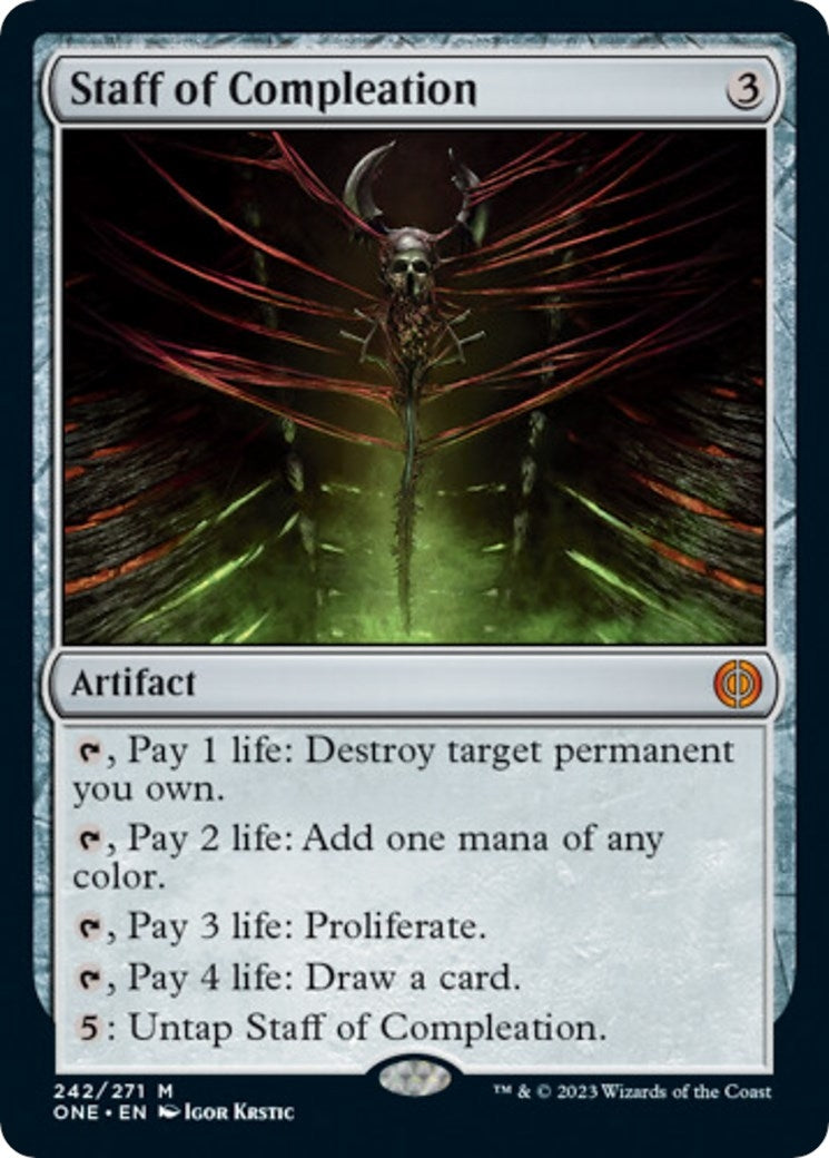 Image for Staff of Compleation (Phyrexia: All Will Be One) (242) - Magic: The Gathering