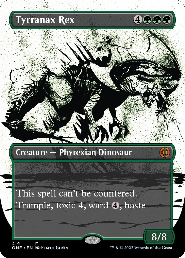 Image for Tyrranax Rex (Showcase) (Phyrexia: All Will Be One) (314) - Magic: The Gathering