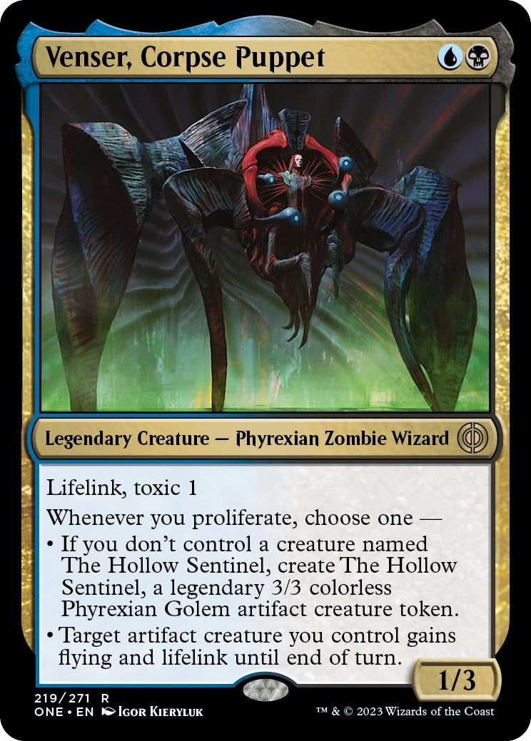 Image for Venser, Corpse Puppet (Phyrexia: All Will Be One) (219) - Magic: The Gathering
