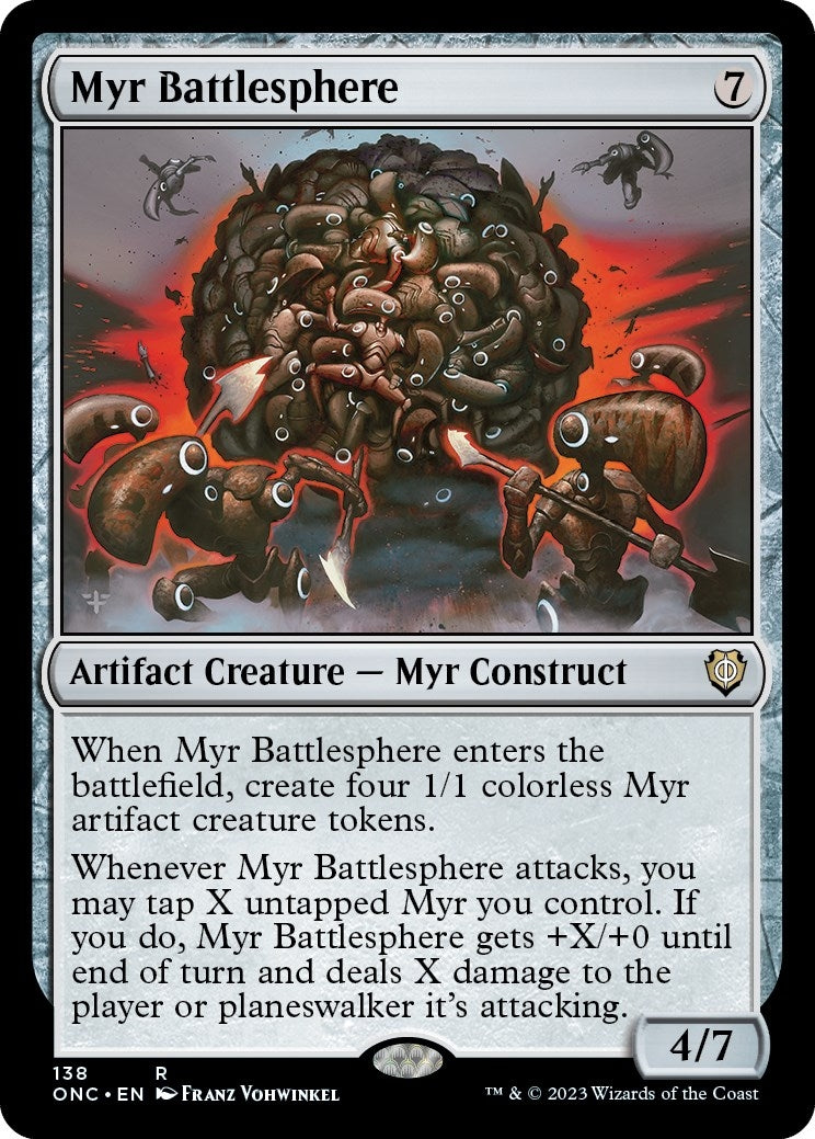 Image for Myr Battlesphere (Commander: Phyrexia: All Will Be One) (138) - Magic: The Gathering
