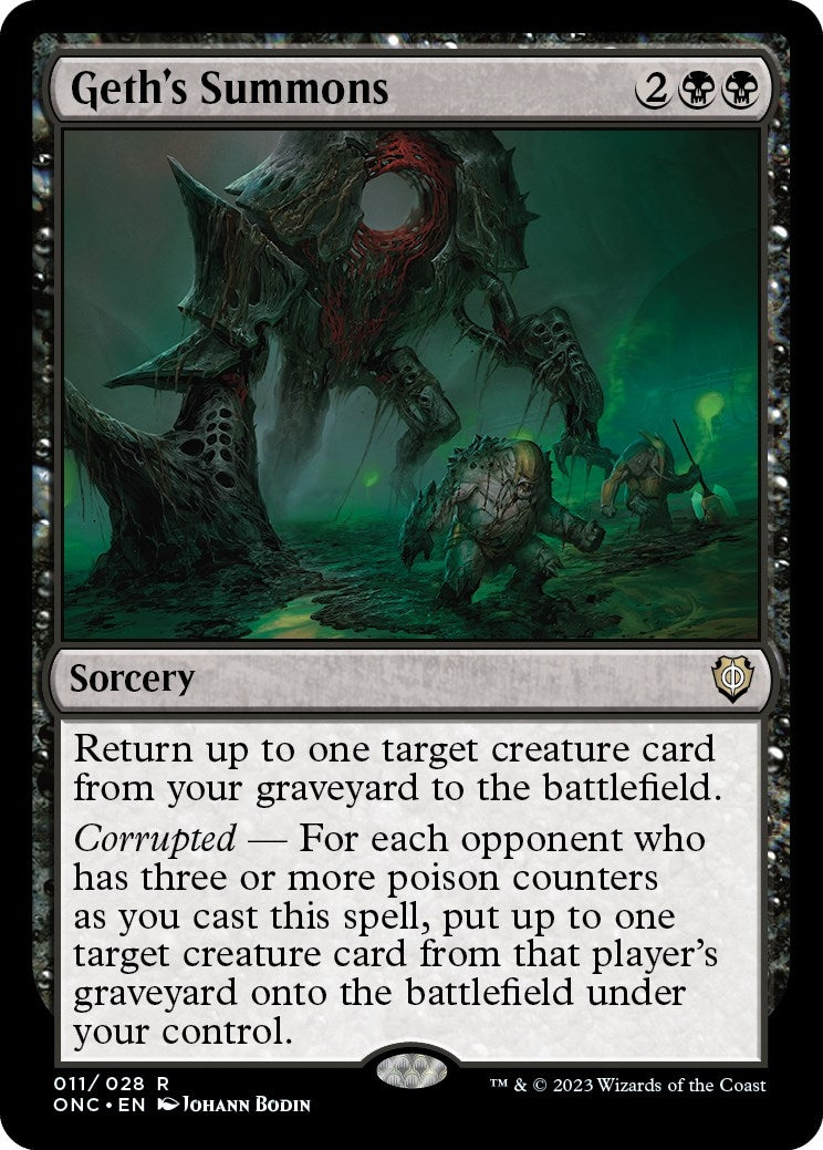 Image for Geth's Summons (Commander: Phyrexia: All Will Be One) (11) - Magic: The Gathering