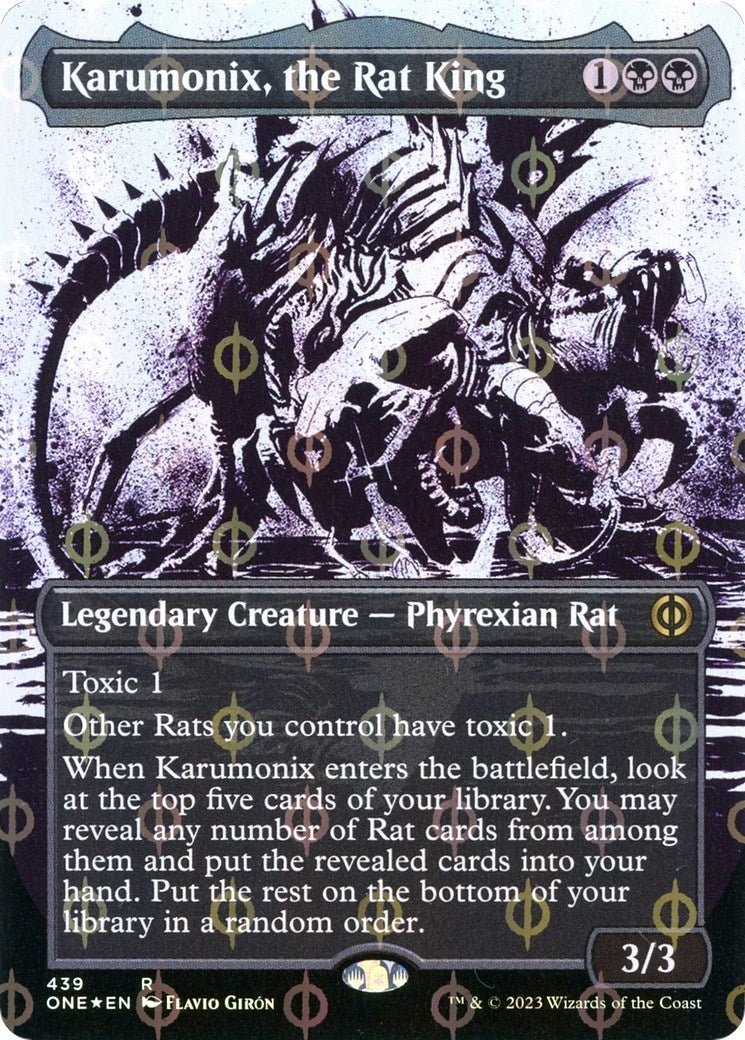 Image for Karumonix, the Rat King (Showcase) (Step-and-Compleat Foil) (Phyrexia: All Will Be One) (439) - Magic: The Gathering
