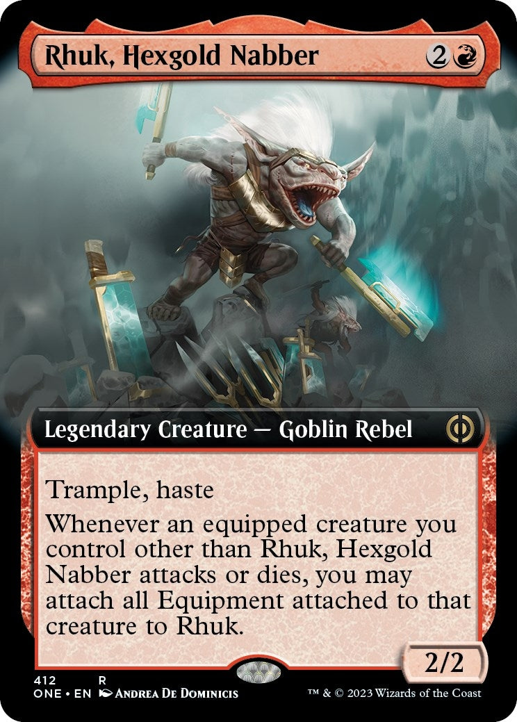 Image for Rhuk, Hexgold Nabber (Extended Art) (Phyrexia: All Will Be One) (412) - Magic: The Gathering