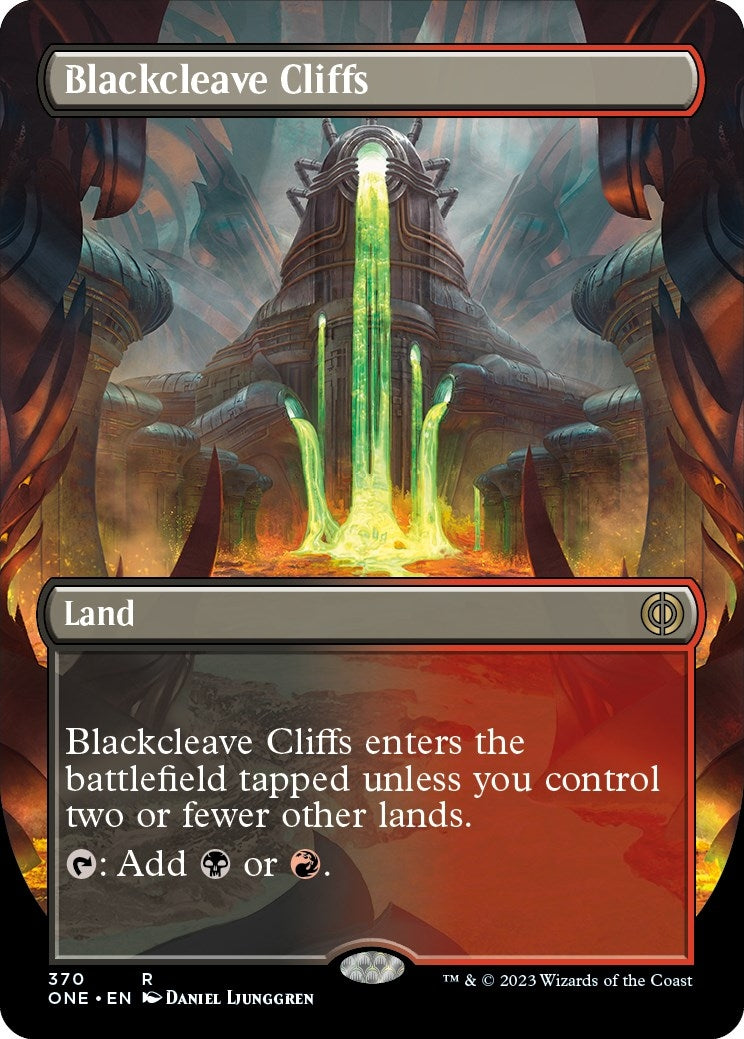 Image for Blackcleave Cliffs (Borderless) (Phyrexia: All Will Be One) (370) - Magic: The Gathering