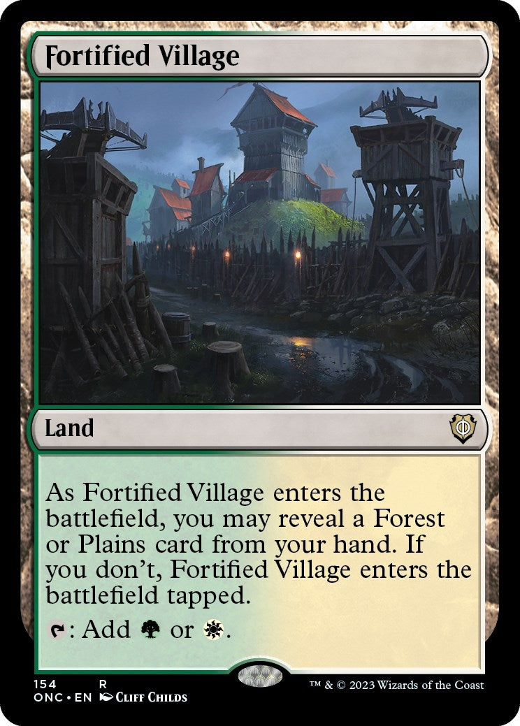 Image for Fortified Village (Commander: Phyrexia: All Will Be One) (154) - Magic: The Gathering