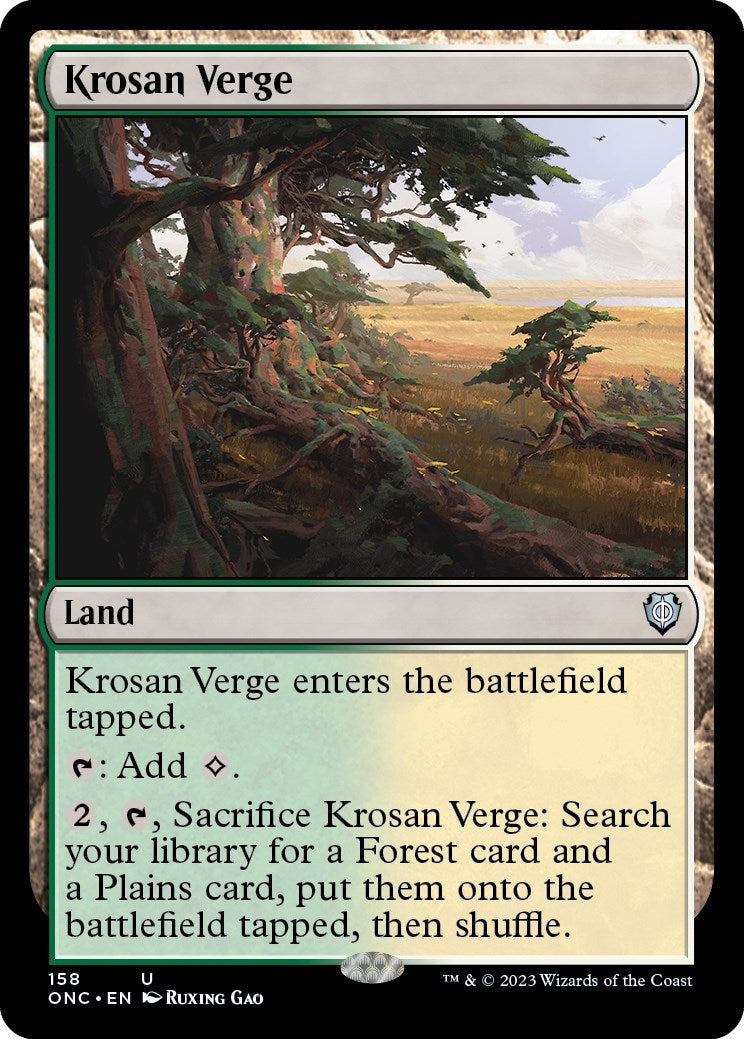 Image for Krosan Verge (Commander: Phyrexia: All Will Be One) (158) - Magic: The Gathering