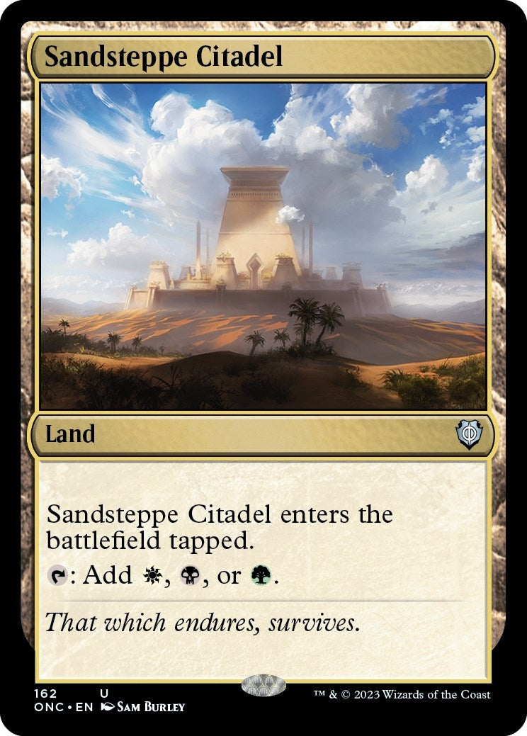 Image for Sandsteppe Citadel (Commander: Phyrexia: All Will Be One) (162) - Magic: The Gathering