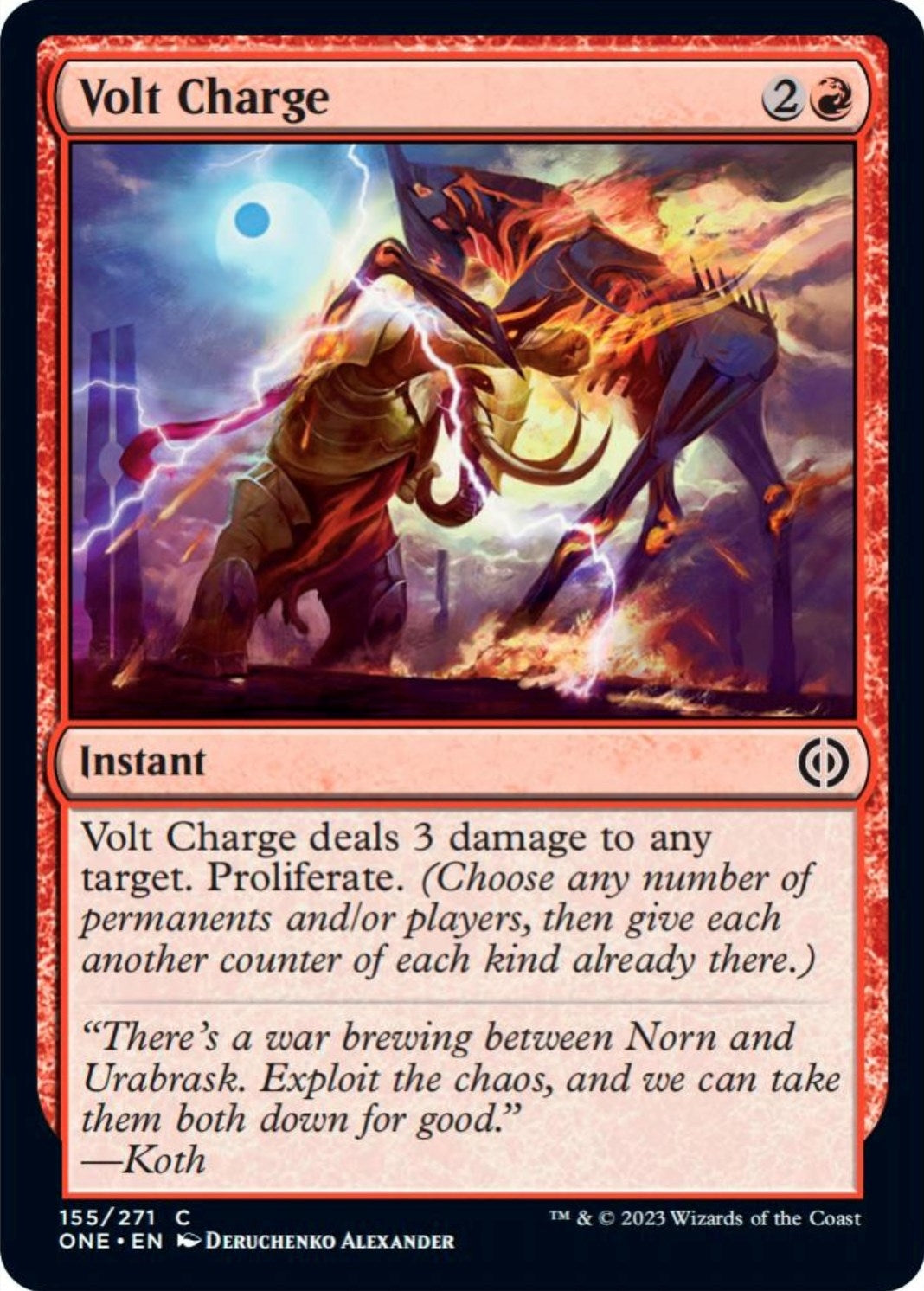 Image for Volt Charge (Phyrexia: All Will Be One) (155) - Magic: The Gathering