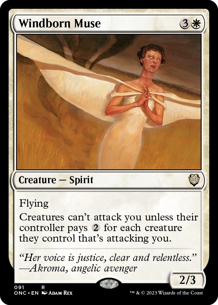 Image for Windborn Muse (Commander: Phyrexia: All Will Be One) (91) - Magic: The Gathering