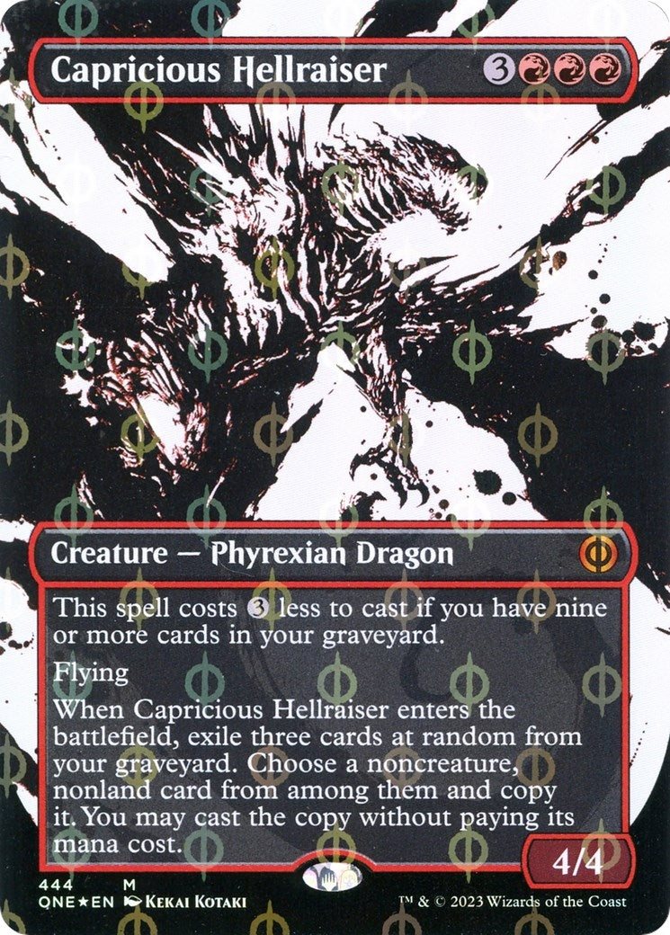 Image for Capricious Hellraiser (Showcase) (Step-and-Compleat Foil) (Phyrexia: All Will Be One) (444) - Magic: The Gathering