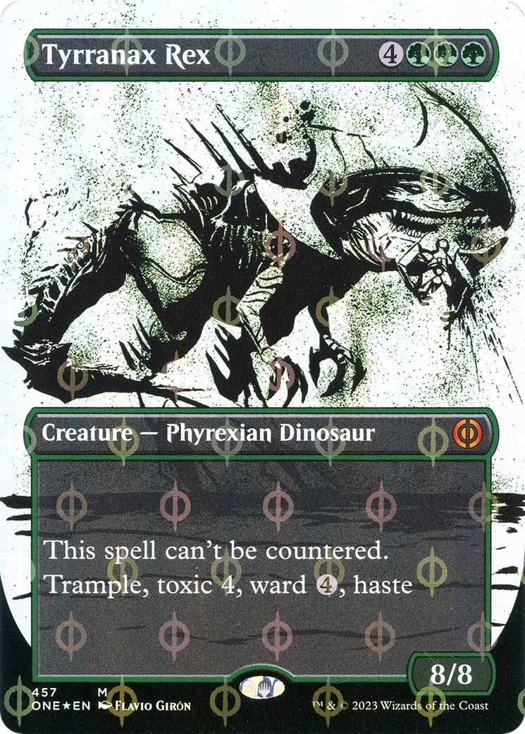 Image for Tyrranax Rex (Showcase) (Step-and-Compleat Foil) (Phyrexia: All Will Be One) (457) - Magic: The Gathering
