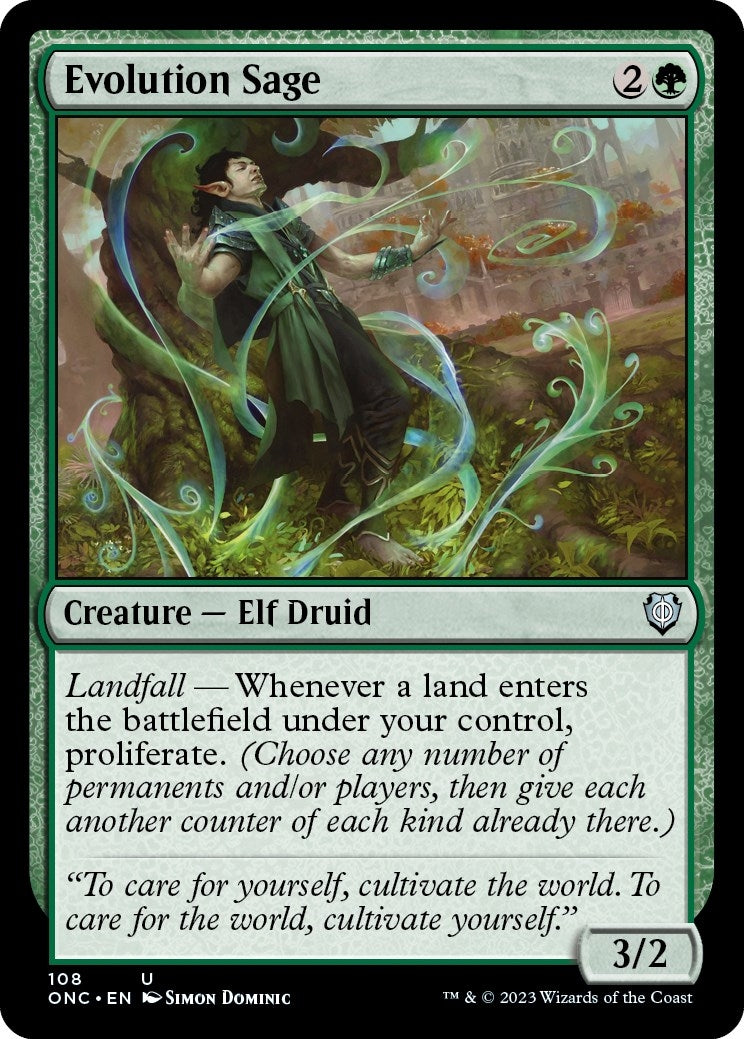 Image for Evolution Sage (Commander: Phyrexia: All Will Be One) (108) - Magic: The Gathering