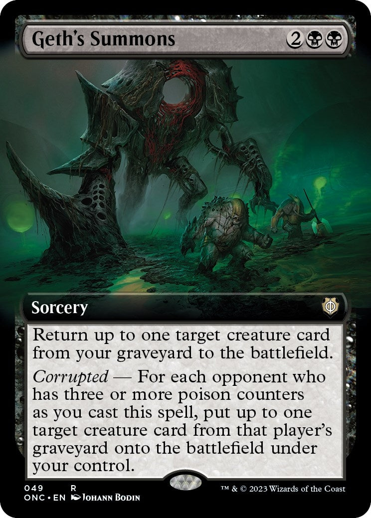 Image for Geth's Summons (Extended Art) (Commander: Phyrexia: All Will Be One) (49) - Magic: The Gathering