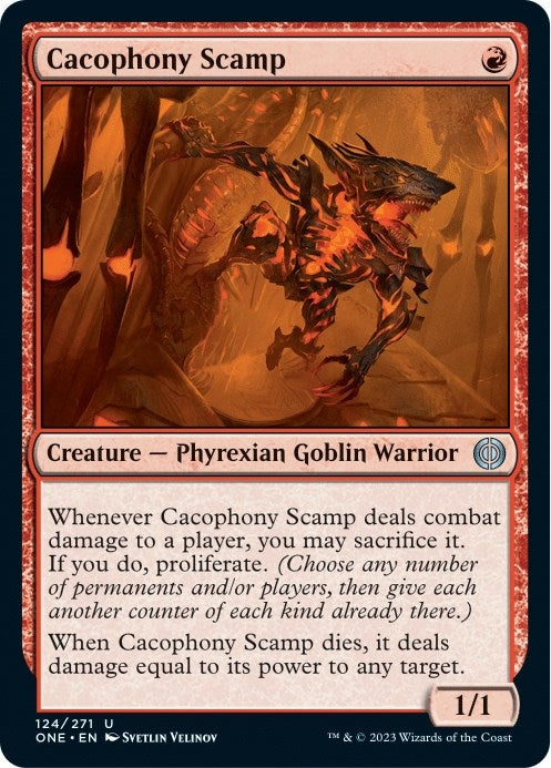 Image for Cacophony Scamp (Phyrexia: All Will Be One) (124) - Magic: The Gathering