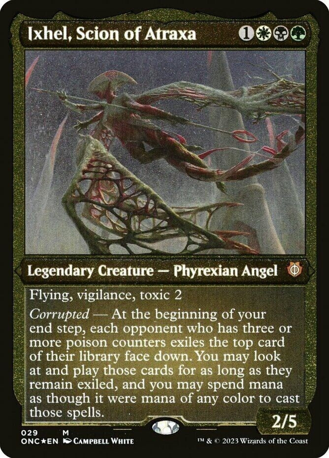 Image for Ixhel, Scion of Atraxa (Display Commander) (Foil Etched) - Thick Stock (Commander: Phyrexia: All Will Be One) (29) - Magic: The Gathering