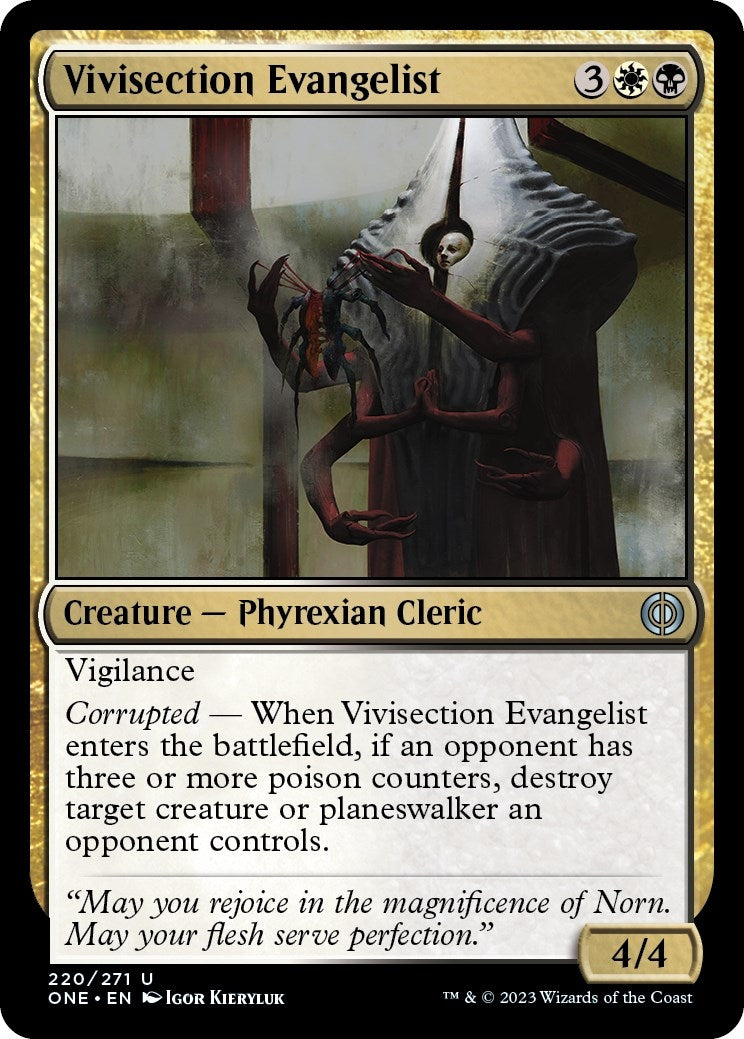 Image for Vivisection Evangelist (Phyrexia: All Will Be One) (220) - Magic: The Gathering