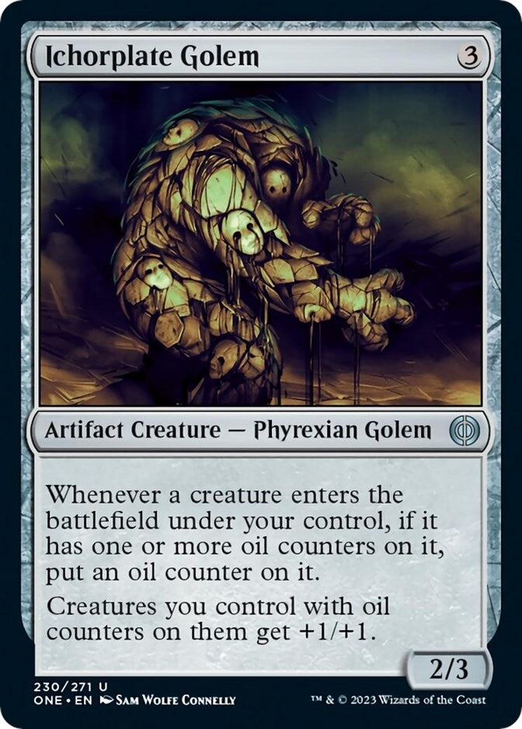 Image for Ichorplate Golem (Phyrexia: All Will Be One) (230) - Magic: The Gathering