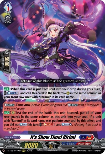 Image for It's Show Time! Ririmi (D-BT08: Minerva Rising) (D-BT08/012EN) - Cardfight Vanguard