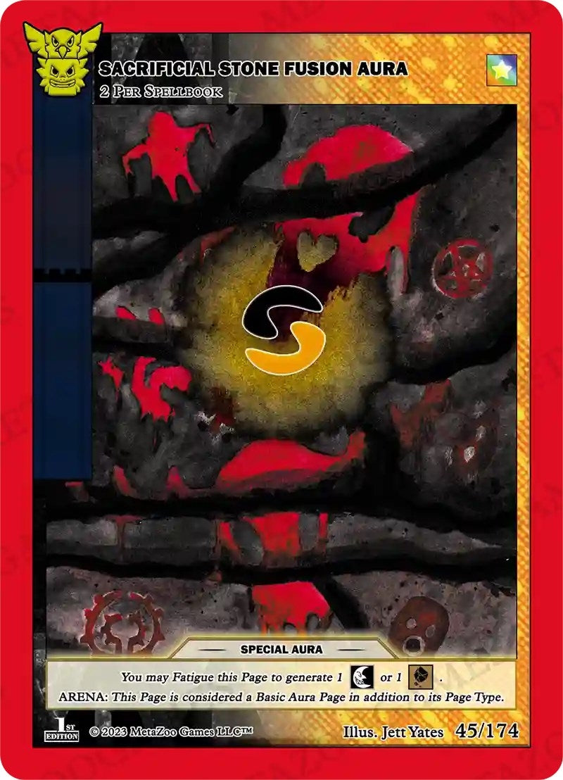 Image for Sacrificial Stone Fusion Aura (Native: First Edition) (45/174) - MetaZoo
