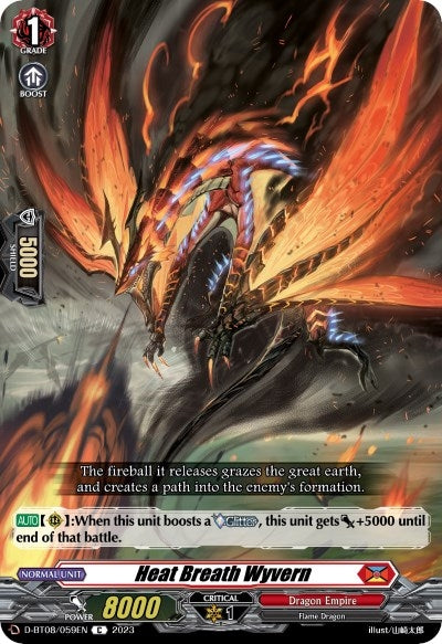 Image for Heat Breath Wyvern (D-BT08: Minerva Rising) (D-BT08/059EN) - Cardfight Vanguard