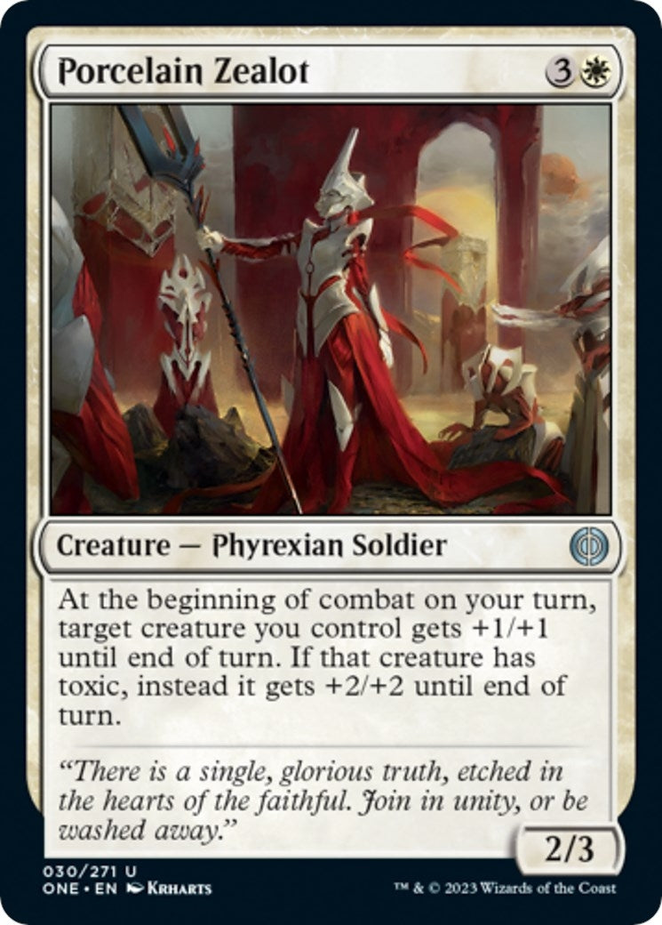 Image for Porcelain Zealot (Phyrexia: All Will Be One) (30) - Magic: The Gathering