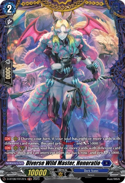 Image for Diverse Wild Master, Honoratio (FR) (D-BT08: Minerva Rising) (D-BT08/FR12EN) - Cardfight Vanguard
