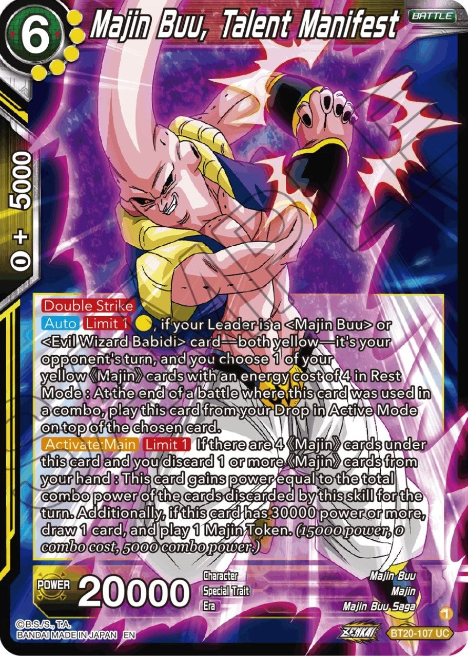 Image for Majin Buu, Talent Manifest (Power Absorbed) (BT20-107) - Dragon Ball Super: Masters