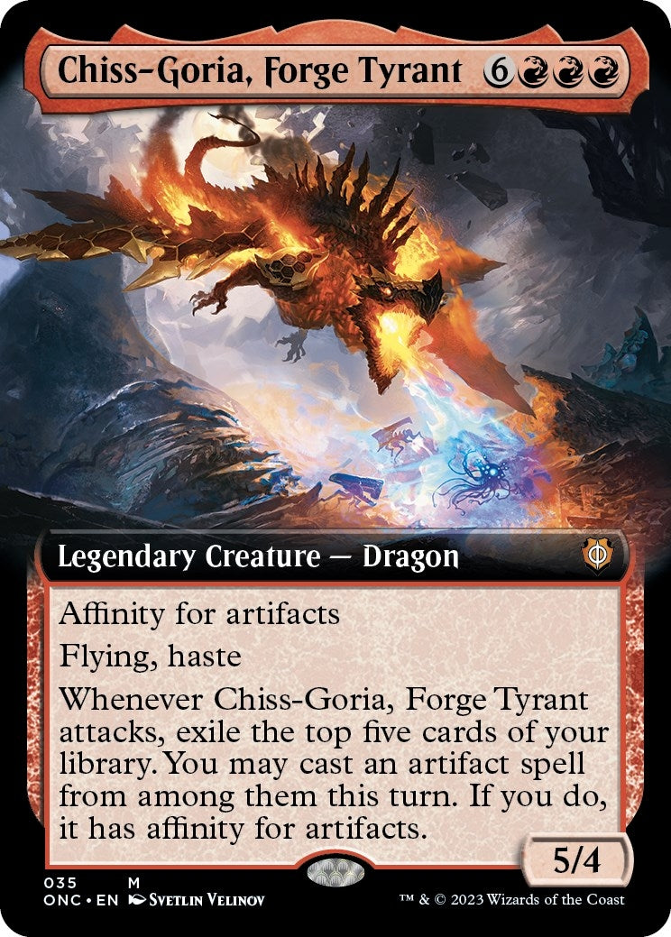 Image for Chiss-Goria, Forge Tyrant (Extended Art) (Commander: Phyrexia: All Will Be One) (35) - Magic: The Gathering