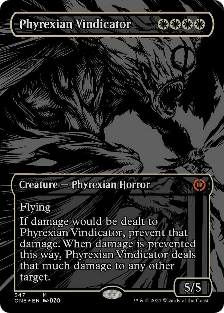 Image for Phyrexian Vindicator (Oil Slick Raised Foil) (Phyrexia: All Will Be One) (347) - Magic: The Gathering