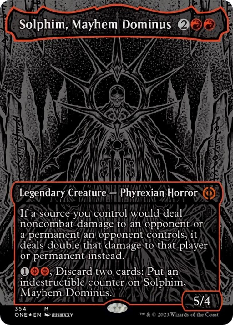 Image for Solphim, Mayhem Dominus (Oil Slick Raised Foil) (Phyrexia: All Will Be One) (354) - Magic: The Gathering